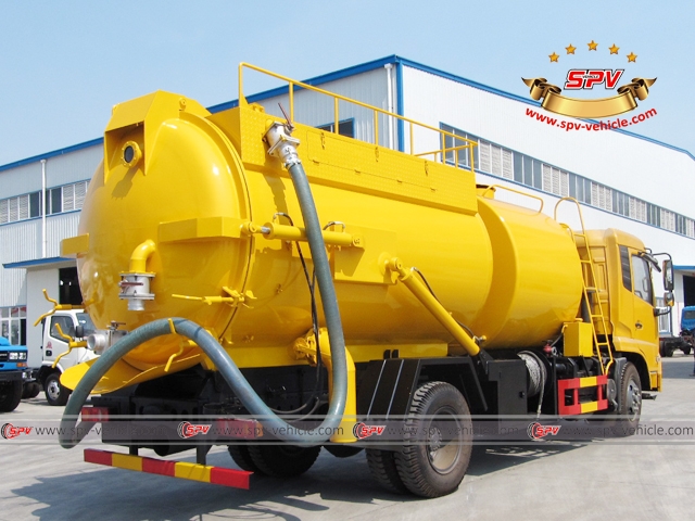 Right Back View of Combined Jet Vacuum Truck - Dongfeng Right Back View of Combined Jet Vacuum Truck - Dongfeng